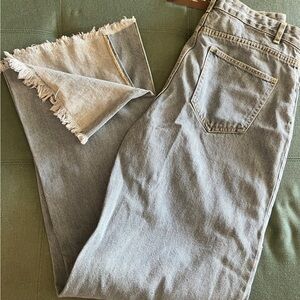 PrettyLittleThing Gray Straight Leg Jeans